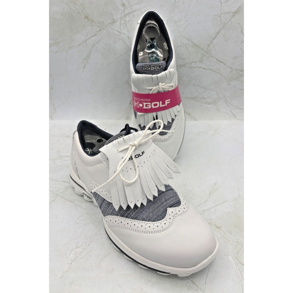 Skechers Womens Go Golf Kiltie 2.0 Spikeless Golf Shoes Size 8 White Gray NEW!